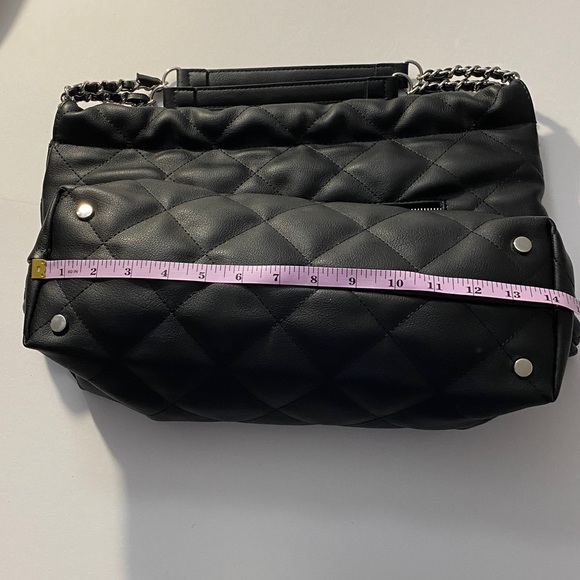 INC | “Kylie” Quilted Faux Leather Slouchy Shoulder Bag with Chain Straps - Picture 16 of 17